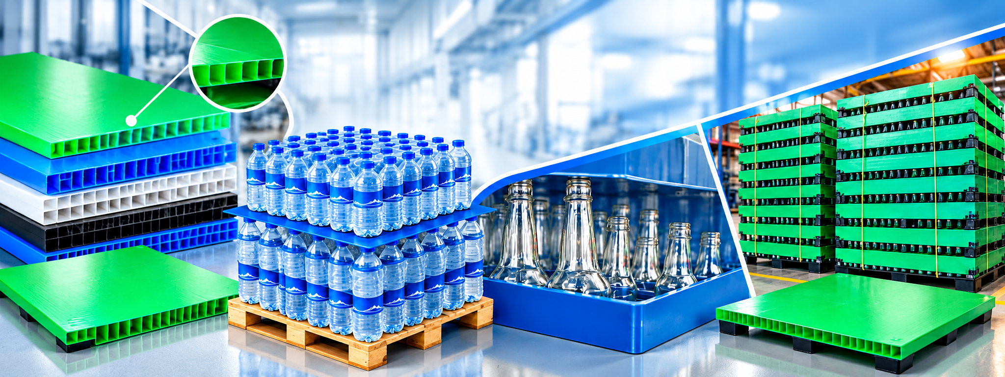 Polypropylene layer pads separating tiers of a palletised beverage load